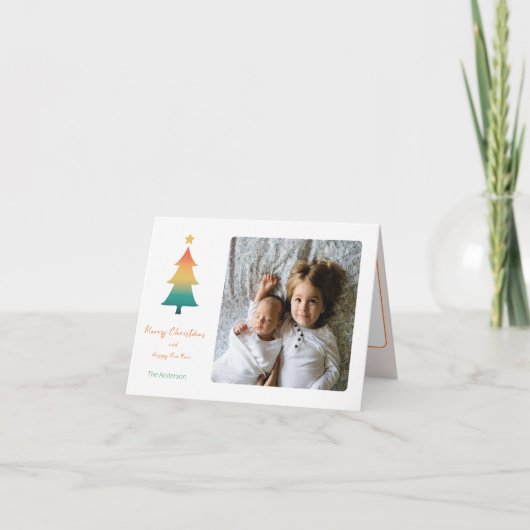 Kerstboom met een wilight-vakantiekaart bedankkaart (Voorkant)