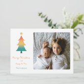 Kerstboom met een wilight-vakantiekaart feestdagenkaart (Staand voorkant)