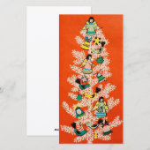 Kerstboom met engel uit het verleden feestdagenkaart (Voorkant / Achterkant)