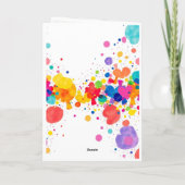 Kerstboom met feestelijke spatten feestdagen kaart (Achterkant)