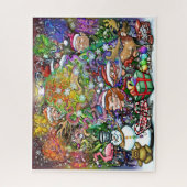 kerstboom met garneringen legpuzzel (Verticaal)