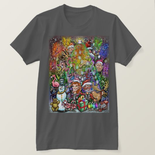 kerstboom met garneringen t-shirt (Design voorkant)