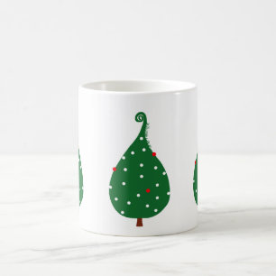 kerstboom met gedecorreerde saus koffiemok