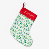 Kerstboom met gepersonaliseerde naam kleine kerstsok (Voorkant (Hangend))