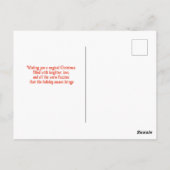 Kerstboom met geschenken en kindervreugde briefkaart (Achterkant)