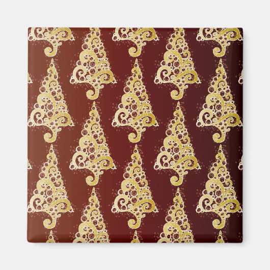 Kerstboom met glitters magneet (Voorkant)