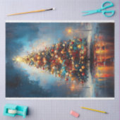 Kerstboom met Gouden Ster Schilderij Decoupage Tissuepapier (Craft)