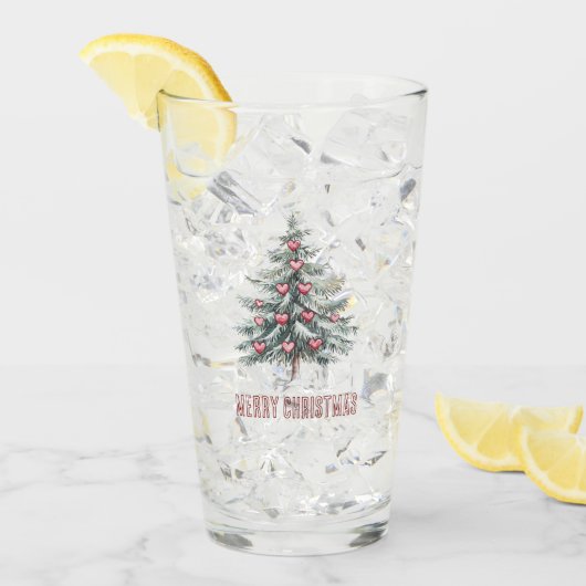 Kerstboom met hart glas (Voorkant ijs)