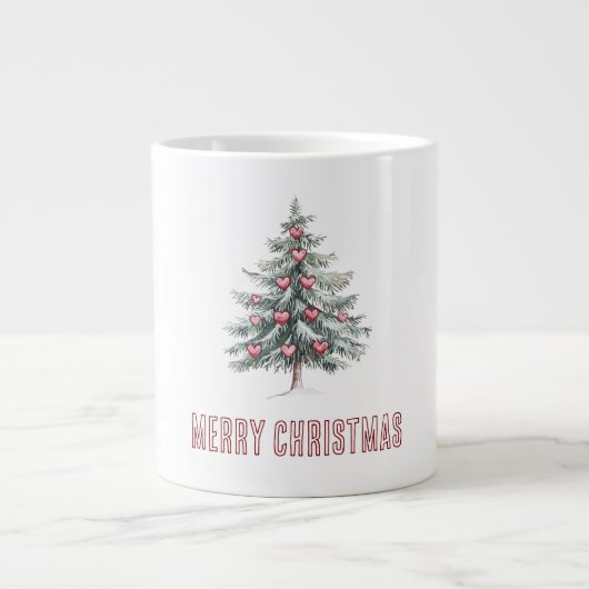 Kerstboom met hart grote koffiekop (Voorkant)