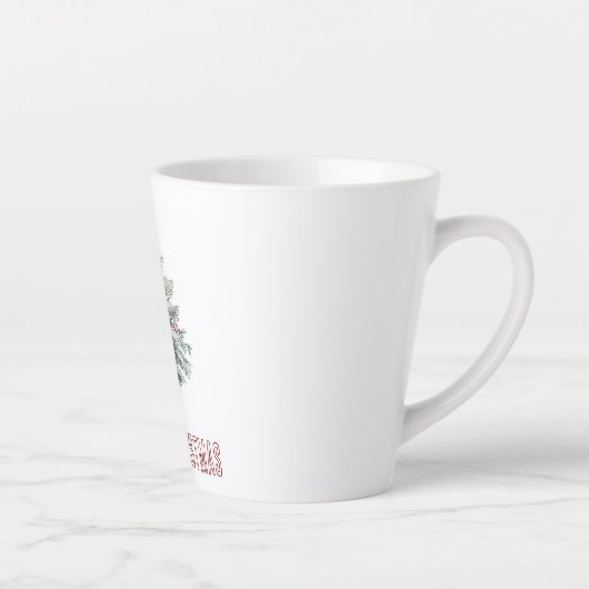 Kerstboom met hart latte mok (Rechts)