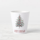 Kerstboom met hart latte mok (Voorkant)