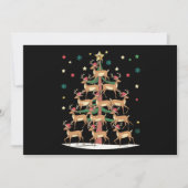 Kerstboom met herten Funny Kerstvakantie Cute Rend Feestdagenkaart (Voorkant)