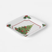 Kerstboom met Holly Papieren Bordje (Gebogen)