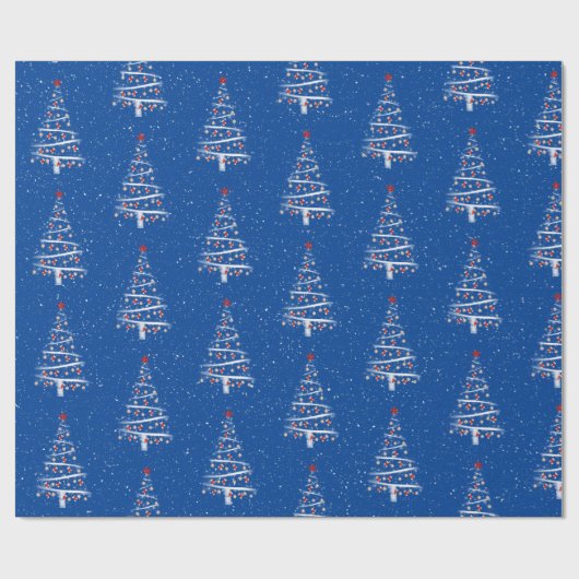 Kerstboom met honkbal en rode sokken cadeaupapier (Vlak)