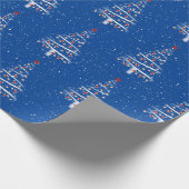 Kerstboom met honkbal en rode sokken cadeaupapier (Hoek)