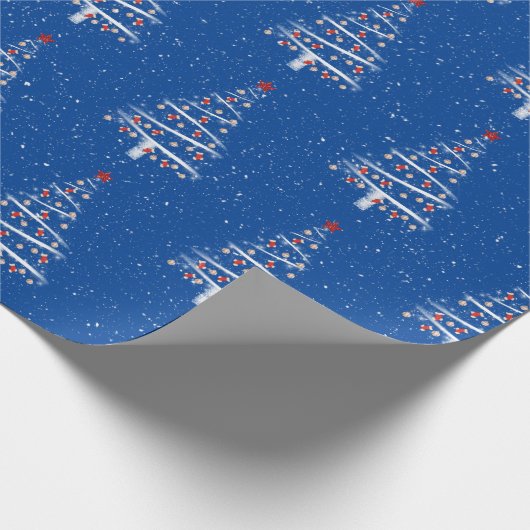 Kerstboom met honkbal en rode sokken cadeaupapier (Hoek)