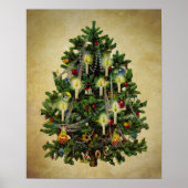 kerstboom met jaartal poster (Voorkant)