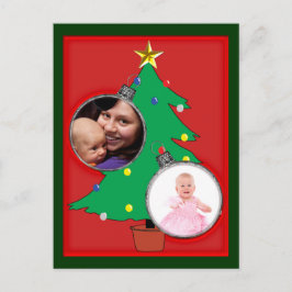 kerstboom met je foto's feestdagenkaart