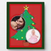 kerstboom met je foto's fotoplaat (Voorkant)
