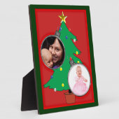 kerstboom met je foto's fotoplaat (Zijkant)