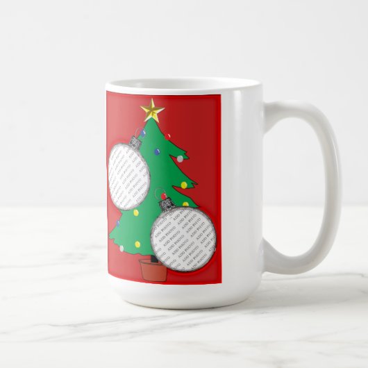 kerstboom met je foto's mok (Rechts)
