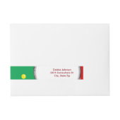 kerstboom met je foto's omwikkelbaar adreslabel (Voorkant)