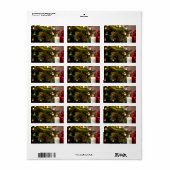 kerstboom met kaarsen etiket (Full Sheet)