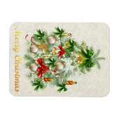 kerstboom met kaarsenmagneet magneet (Horizontaal)