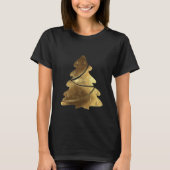 kerstboom met kaarsgouden blik t-shirt (Voorkant)