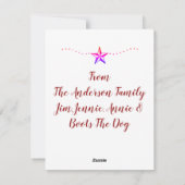 Kerstboom met kalligrafie en nieuwjaarsfeestdag feestdagenkaart (Achterkant)