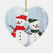 kerstboom met kerst - en zelfgroene kerstboom keramisch ornament (Achterkant)