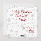 Kerstboom met Kerst woorden Feestdagenkaart (Achterkant)