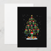 kerstboom met kerstbomen en taarten kaart (Voorkant / Achterkant)