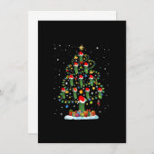 kerstboom met kerstbomen en taarten kaart (Voorkant / Achterkant)