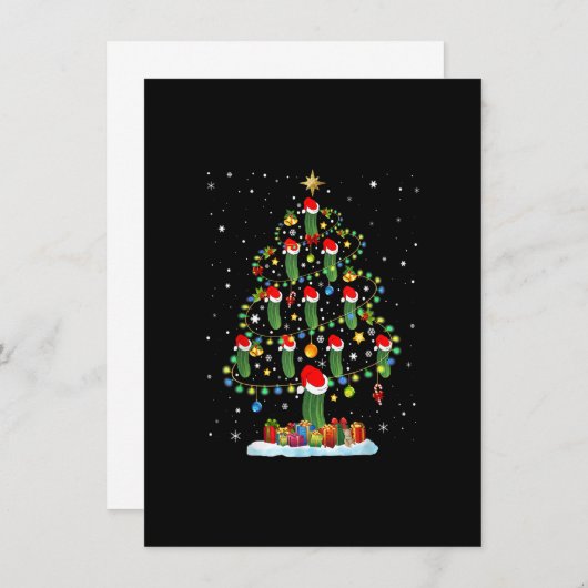 kerstboom met kerstbomen en taarten kaart (Voorkant / Achterkant)