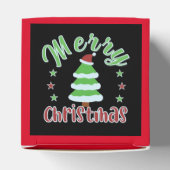 kerstboom met kersthoed bedankdoosjes (Bovenkant)