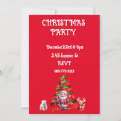 KERSTBOOM MET KERSTMAN, HERT & POLAR BEER KAART (Achterkant)