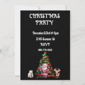 KERSTBOOM MET KERSTMAN, HERT & POLAR BEER KAART (Achterkant)