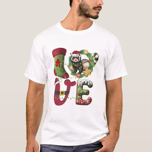 Kerstboom met kerstmannenhoed t-shirt (Voorkant)