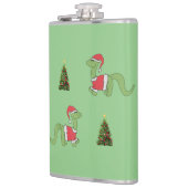 kerstboom met kerstmis in Dinosaur Heupfles (Links)