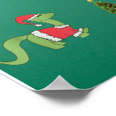 kerstboom met kerstmis in Dinosaur Poster (Hoek)
