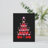 Kerstboom met kerstmis in Santa Pink Briefkaart (Staand voorkant)
