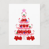 Kerstboom met kerstmis in Santa Pink Briefkaart (Voorkant)