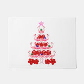 Kerstboom met kerstmis in Santa Pink Deurmat (Voorkant)