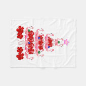 Kerstboom met kerstmis in Santa Pink Fleece Deken (Voorkant (Horizontaal))