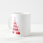 Kerstboom met kerstmis in Santa Pink Koffiemok (Voorkant links)