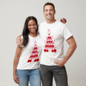 Kerstboom met kerstmis in Santa Pink T-shirt (Unisex)