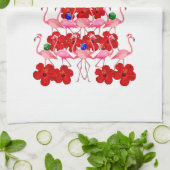 Kerstboom met kerstmis in Santa Pink Theedoek (Gevouwen)