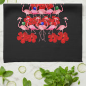 Kerstboom met kerstmis in Santa Pink Theedoek (Gevouwen)