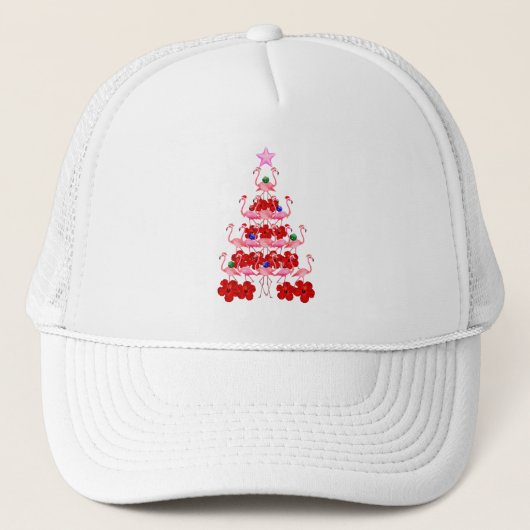 Kerstboom met kerstmis in Santa Pink Trucker Pet (Voorkant)